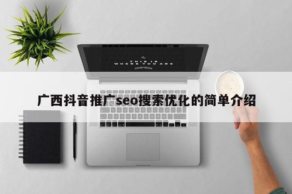 广西抖音推广seo搜索优化的简单介绍